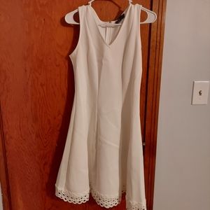 White midi dress